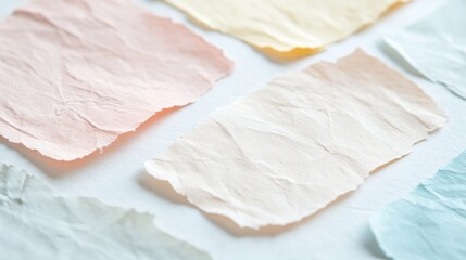 Poster - Soft Pastel Textures on Handmade Paper Artistic Expression and Festive Creativity