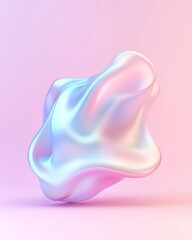 Poster - Pastel Abstract Waves Futuristic Digital Flow and Innovation