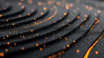 Poster - Abstract close-up of textured surface with glowing accents.