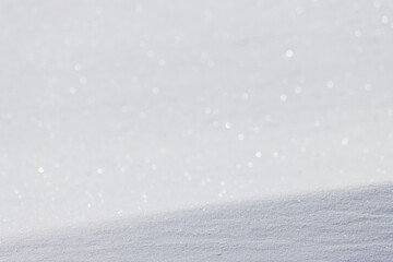 Wall Mural - sparkling blurred bokeh white blank snow background