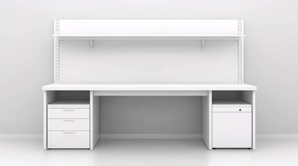 Poster - A photostock of a clean and sterile laboratory workspace, isolated