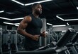 © Alper AI - A man running on a treadmill in a gym
