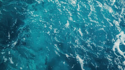 Poster - Clear blue water surface with splashes and ripples, ideal for summer-themed banners, cosmetic product promotions, and skincare branding with copy space.