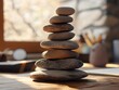 © Natalia - A stack of natural stones used for meditation or as a symbol for focus and balance.