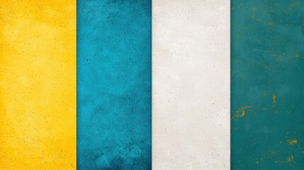 Poster - Vibrant Colorful Textured Backgrounds in Yellow, Blue, and White