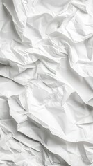 Poster - Crumpled White Paper Texture Background for Creative Designs