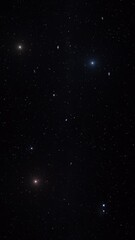 Wall Mural - Vertical Shot of Traveling Through a Realistic Starfield with Glowing Stars and Galaxies