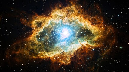 Wall Mural - stunning cosmic nebula in vibrant colors