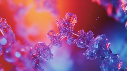 Poster - Exploring molecular structures laboratory environment scientific visualization abstract design close-up perspective