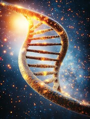Poster - Atomic Habits, Evolving DNA Strand in Cosmic Space