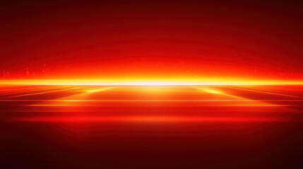 Poster - Abstract red gradient with glowing horizon effect.