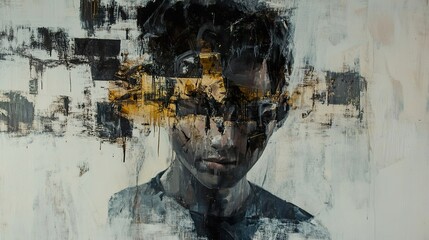 Poster - Abstract Portrait: A Study in Expression and Texture