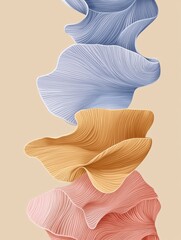 Poster - Artistic blending of realism and abstract forms contemporary art installation minimalist studio visual harmony