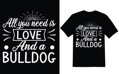 Wall Mural - Bulldog t-shirt design, Graphic design.