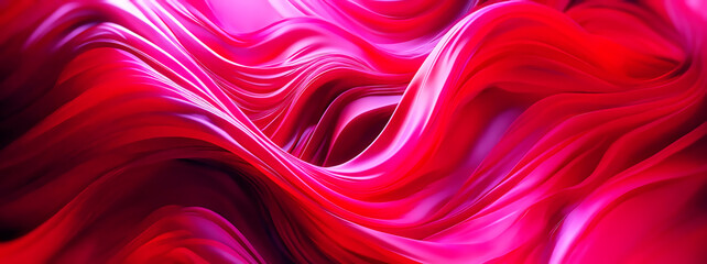 Aufkleber - abstract red background with smooth lines in it. 3d render