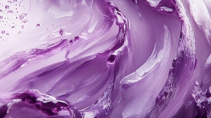 Poster - Abstract close-up of swirling purple liquid, showcasing vibrant hues and smooth textures.