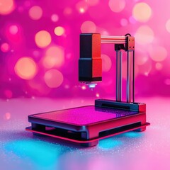 Poster - A smartphone controlling a 3D printer for creating custom products.