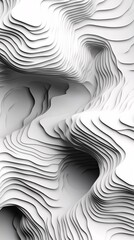 Aufkleber - an abstract black and white texture showcasing flowing layers and contours, evoking a sense of depth