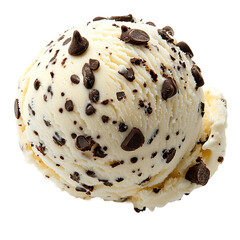 Wall Mural - vanilla choco chip ice cream, white background