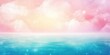 © store - a serene gradient of pastel colors blending from painting with cloud and ocean