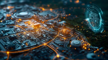 Poster - a visually stunning and technologically advanced simulation of a quantum powered logistics network s