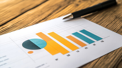 Poster - Flat charts and graphs set in different variations for business design