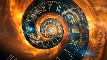 Poster - exploration of time and space in a vibrant cosmic whirlpool of light and color