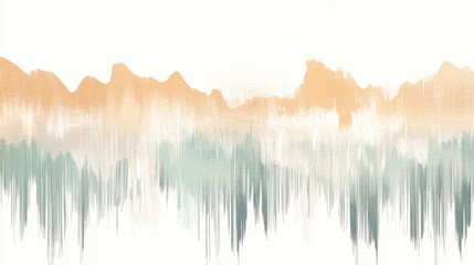 Poster - Abstract gradient of jagged pencil strokes in soft colors blending elegantly on a neutral background