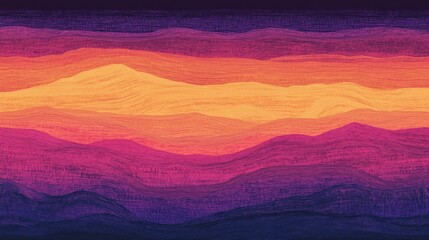 Aufkleber - Vibrant sunset colors blend across textured horizon reflecting warmth and serenity in the evening sky