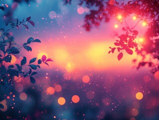 Poster - Sparkling Aurora Flare Spectrum Background with Dreamy Pastel Colors and Soft Glitter Effects