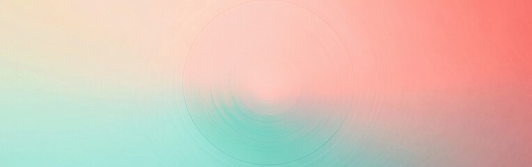 Poster - Soft gradient circle transitioning from coral to teal creating a soothing visual effect