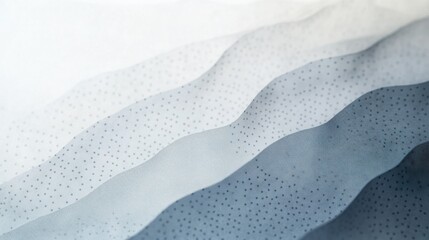Poster - Minimalist pastel gray dotted texture with smooth waves and soft patterns creating a serene visual experience