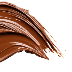 Wall Mural - Smooth chocolate spread texture on a transparent background