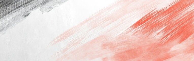 Poster - Delicate pencil strokes create a harmonious blend on a clean white background with hints of orange and gray