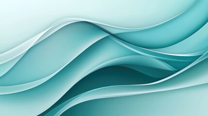 Leinwandbilder - Abstract pencil strokes gracefully blend shades of teal, creating a smooth and flowing visual experience