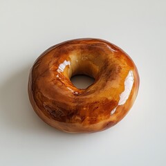 Aufkleber - Golden bagel with glossy crust perfect for breakfast or a snack any time of day