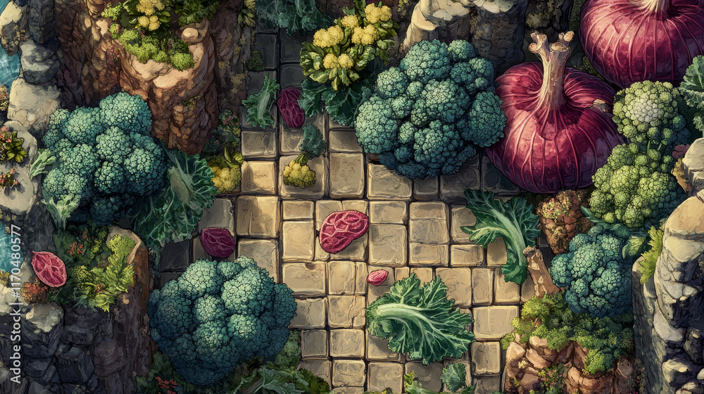 Raw cabbage vegetables on crossword puzzle worksheet, find word quiz