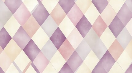 Aufkleber - Minimalistic diamond-patterned texture featuring pastel colors on a soft background for modern design inspiration