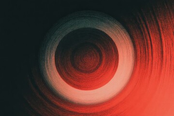Poster - Abstract swirl pattern with vibrant red and black hues showcasing a circular design and dynamic texture.