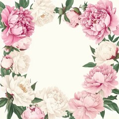 Aufkleber - Soft pink and white peony bouquet in delicate floral arrangement showcasing elegance and beauty for various occasions