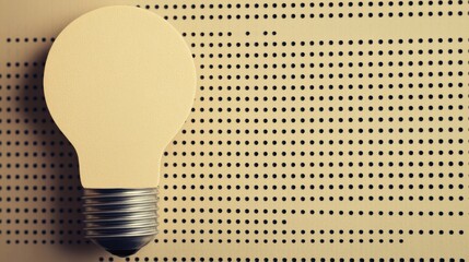 Poster - minimalist light bulb design on a textured background, symbolizing creativity and innovation in vari