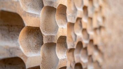Poster - Detailed Close-Up of a Brick Wall with Intricate Textures and Patterns Highlighting Each Brick's Unique Design