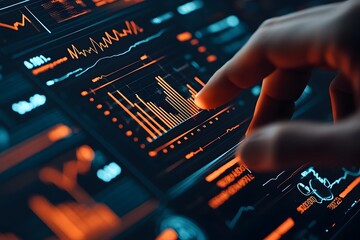 Poster - Futuristic glowing screens showcasing innovative AI assisted data analysis powering cutting edge healthcare research and advancements in medical diagnostics and scientific discoveries