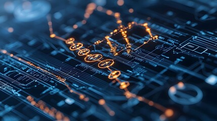 Poster - Futuristic healthcare diagnostics system with glowing digital tools and advanced medical laboratory research  Innovative technology revolutionizing the future of healthcare and medical sciences