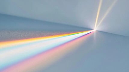 Poster - Brilliant Spectrum of Light Refracted Through Surface Creating Colorful Rays and Patterns