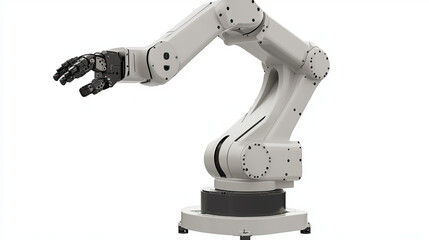 Poster - Factory mechanic robot arms, hydraulic machine hands, vector automation tools of production and manufacturing industry. Factory machinery, manipulator robot arms with grippers and welding torches