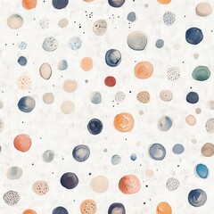 Poster - Colorful doodle cartoon dots in a watercolor style create a playful atmosphere for creative projects