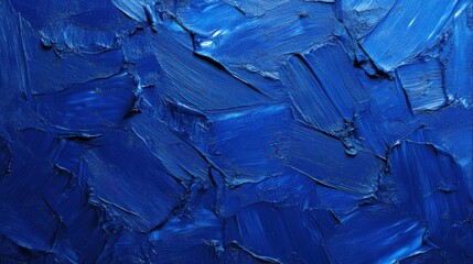 Poster - Cobalt blue abstract texture creating a vibrant and dynamic visual with rich layers and depth