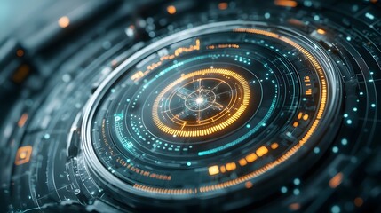 Poster - futuristic high tech instruments utilizing quantum algorithms to provide precise temperature measure