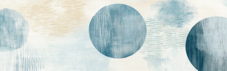 Poster - Elegant dotted design in soft pastel blue tones creating a serene and artistic atmosphere for modern decor